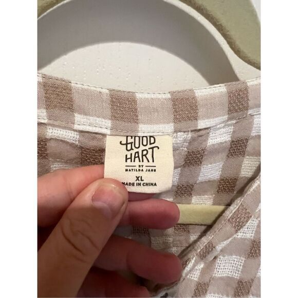 New Good Hart McNay Top Plaid Button Down XL - Picture 5 of 7